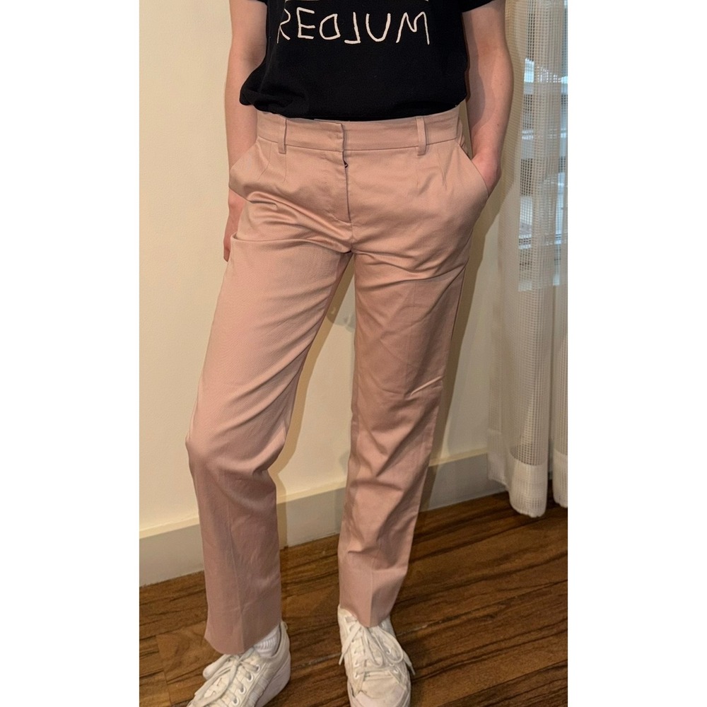 Dolce & Gabbana Pink Straight Leg Trousers Italy Work FTAGNT